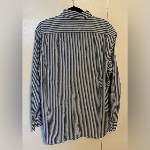 Michael Kors blue/black pin striped men’s button down shirt, XL - Picture 2 of 4
